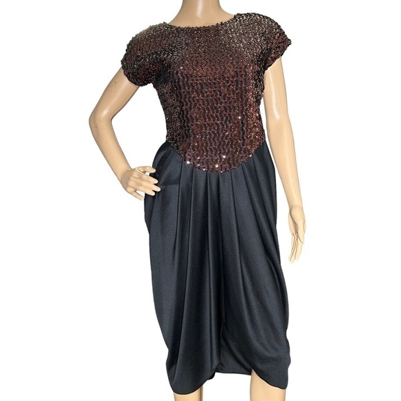 Vintage Dresses & Skirts - Glenrob vintage 1980s sequin party dress size 9/10